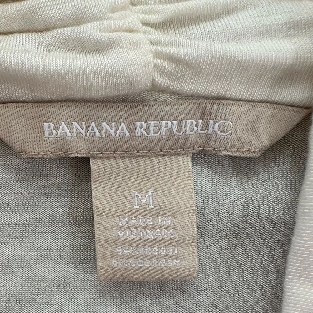 Banana Republic NWOT Long Sleeve Gummy Cowl Neck Cocoon Top Medium Cream Ivory